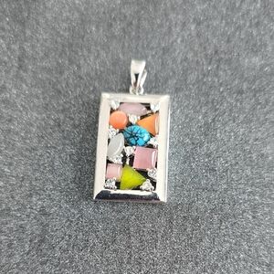 Lia Sophia Multicolor Silver Pendant